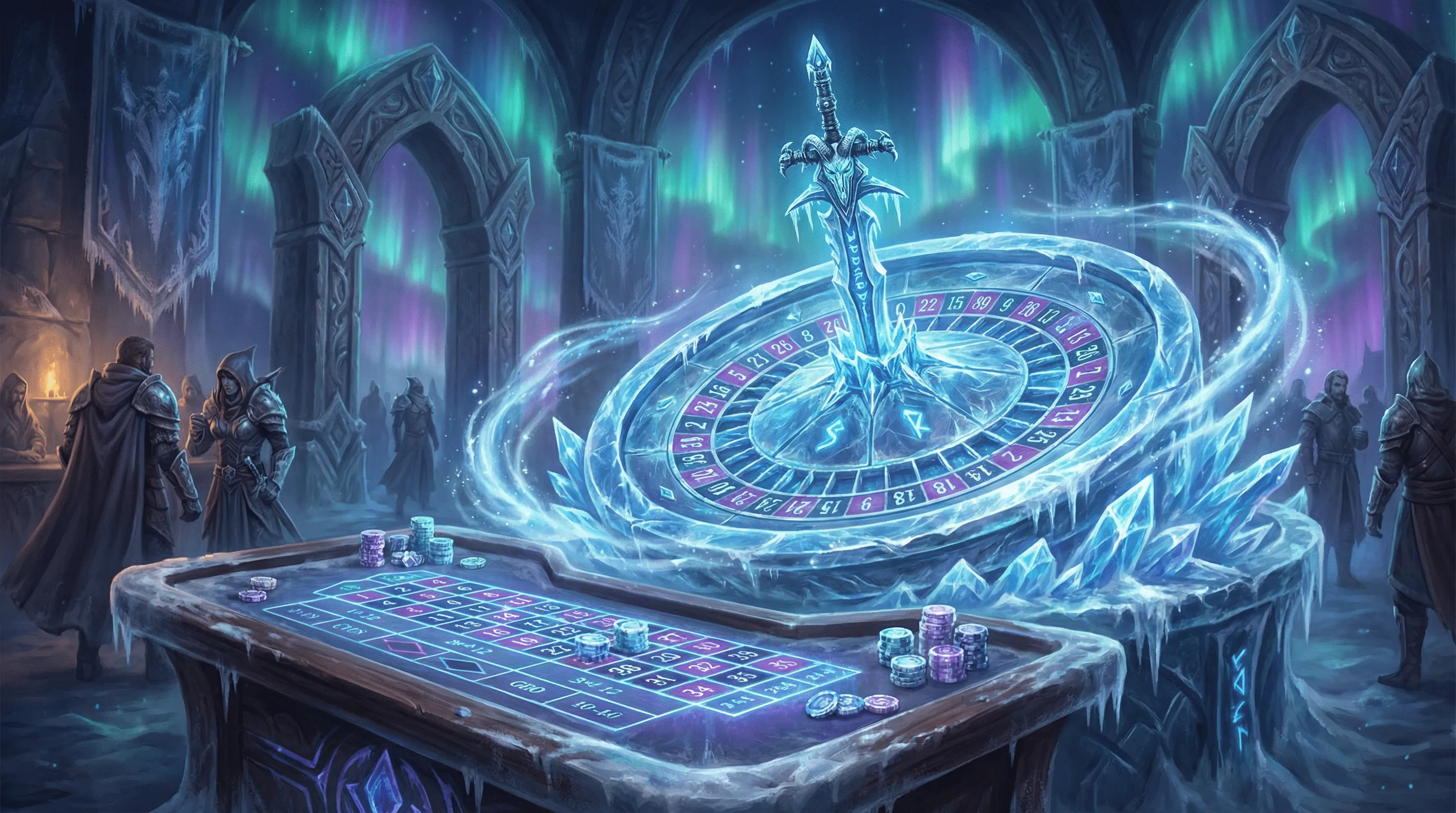 Roleta mística com efeitos de gelo no stakebet